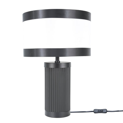 DS Black & White Glass Table Lamp