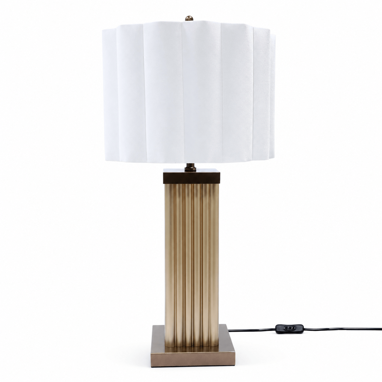 Lights  -  DS Brown Square Glass Table Lamp  -  60485986