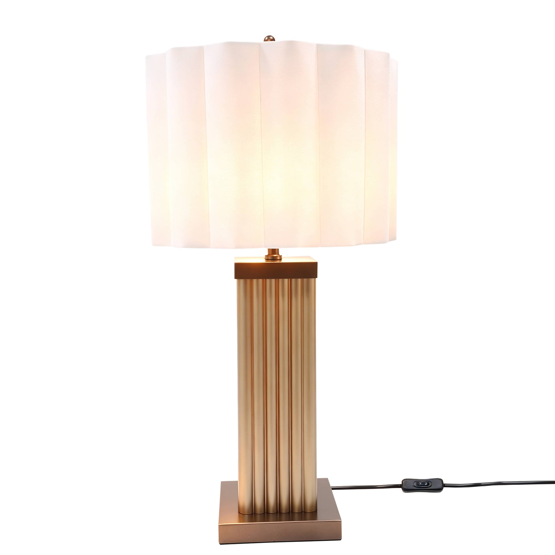 Lights  -  DS Brown Square Glass Table Lamp  -  60485986