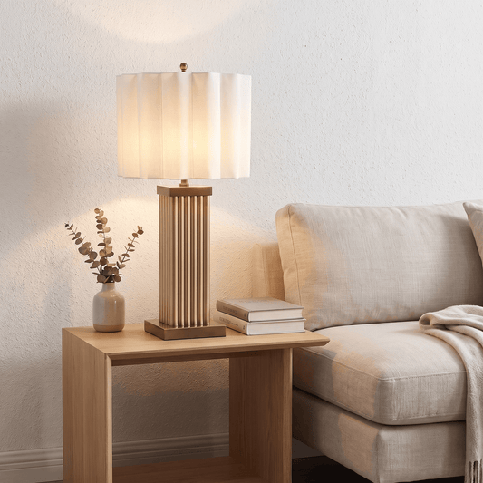Lights  -  DS Brown Square Glass Table Lamp  -  60485986