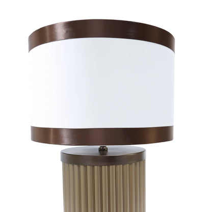 Lights  -  DS Brown & White Glass Table Lamp  -  60485981