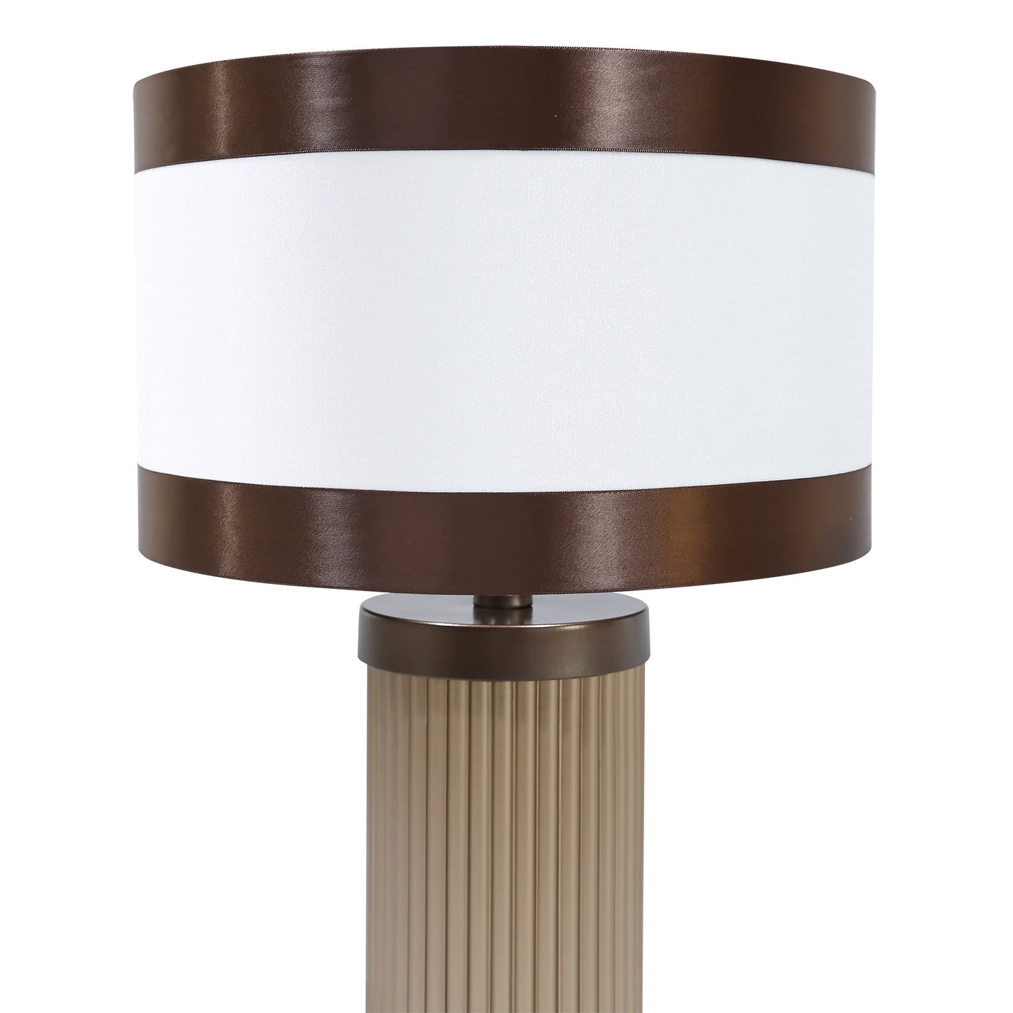 Lights  -  DS Brown & White Glass Table Lamp  -  60485976