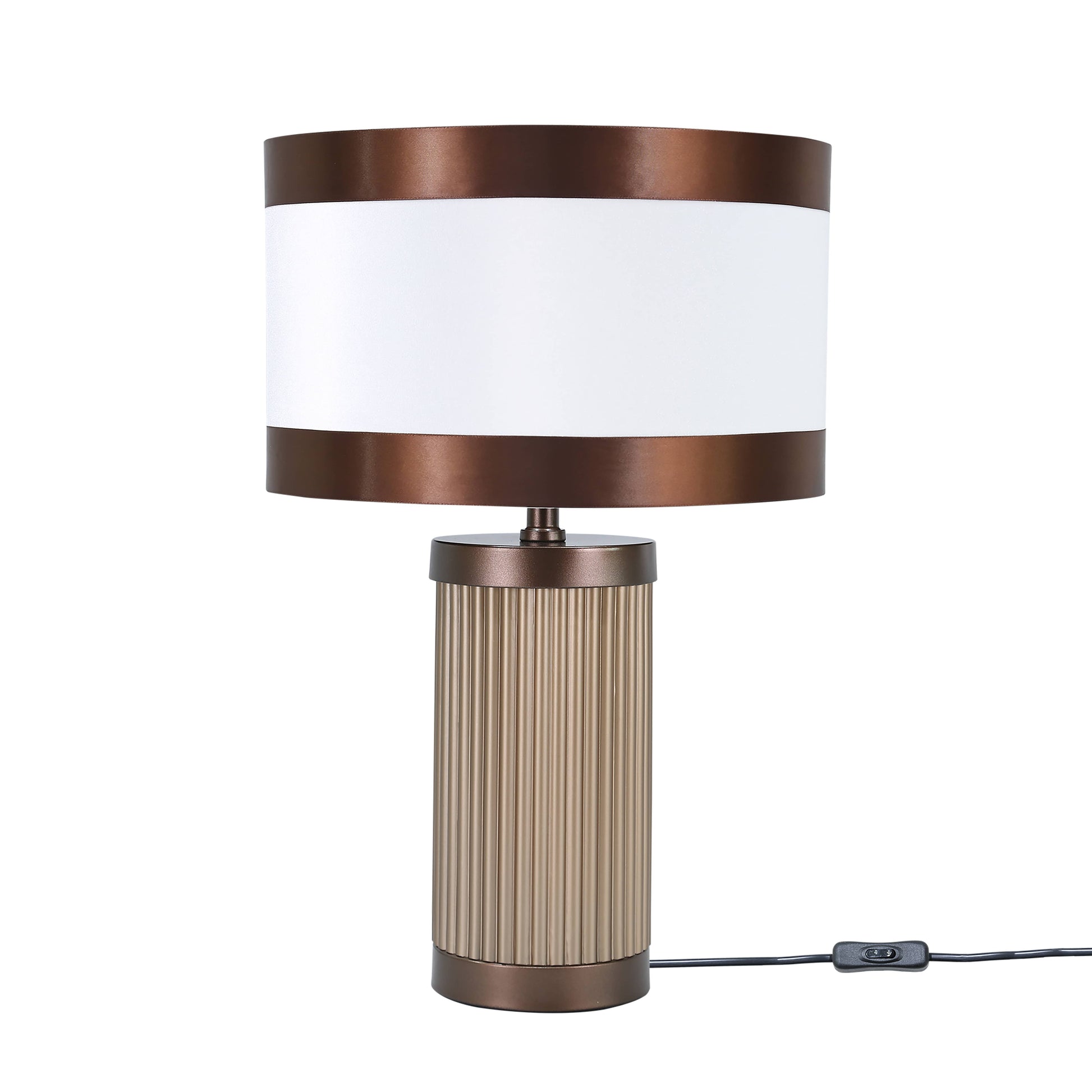 Lights  -  DS Brown & White Glass Table Lamp  -  60485976