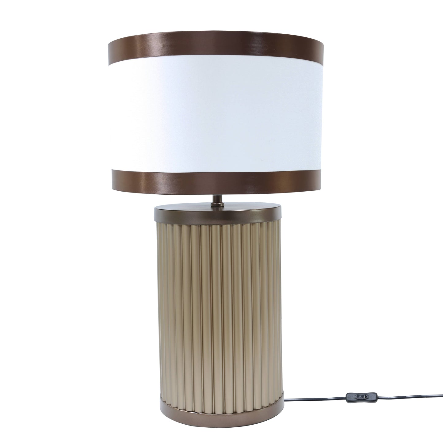 Lights  -  DS Brown & White Glass Table Lamp  -  60485981