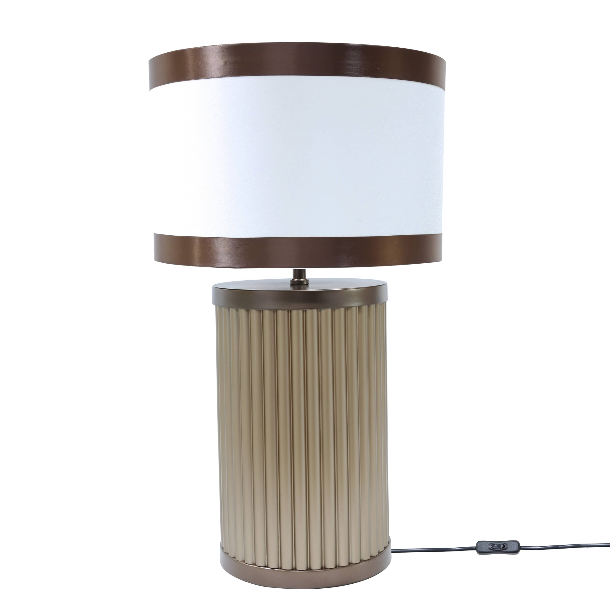 Lights  -  DS Brown & White Glass Table Lamp  -  60485981