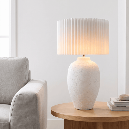 Lights  -  DS Cement Table Lamp Large - White  -  60484429