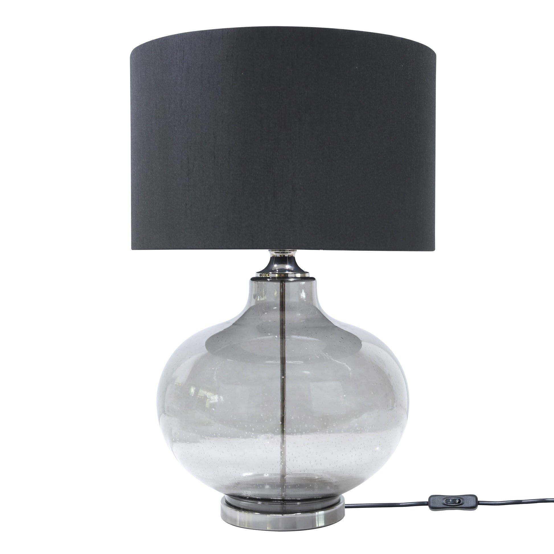 Lights  -  DS Clear Glass Table Lamp - Black  -  60484430