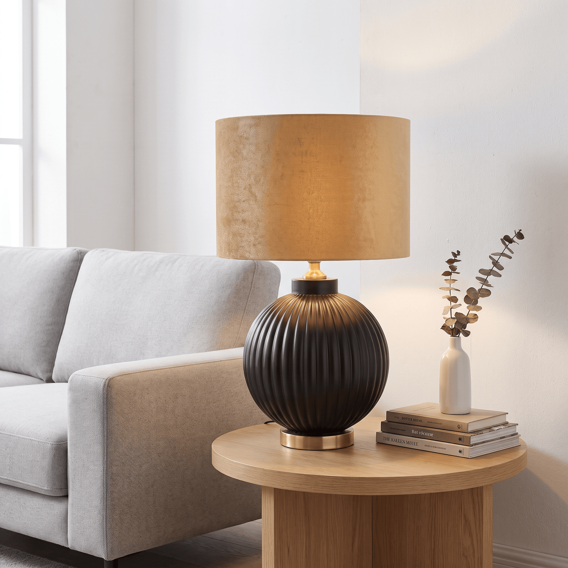 Lights  -  DS Glass Table Lamp - Black & Gold  -  60484440