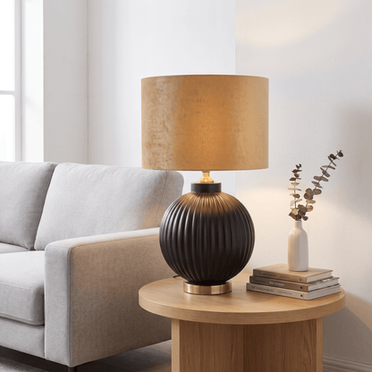 Lights  -  DS Glass Table Lamp - Black & Gold  -  60484440