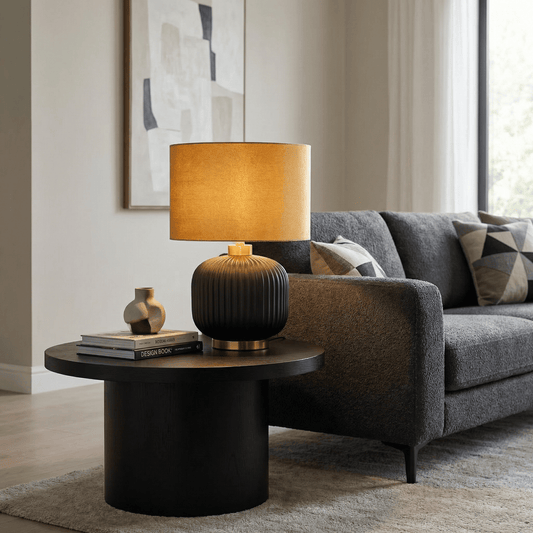 Lights  -  DS Glass Table Lamp - Black & Gold  -  60484439