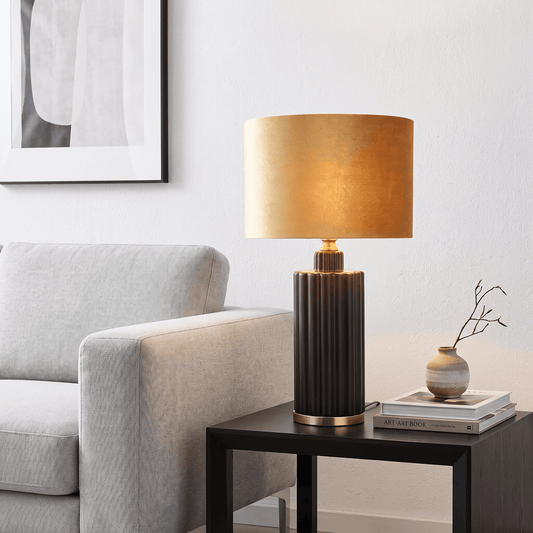 Lights  -  DS Glass Table Lamp - Black & Gold  -  60484433