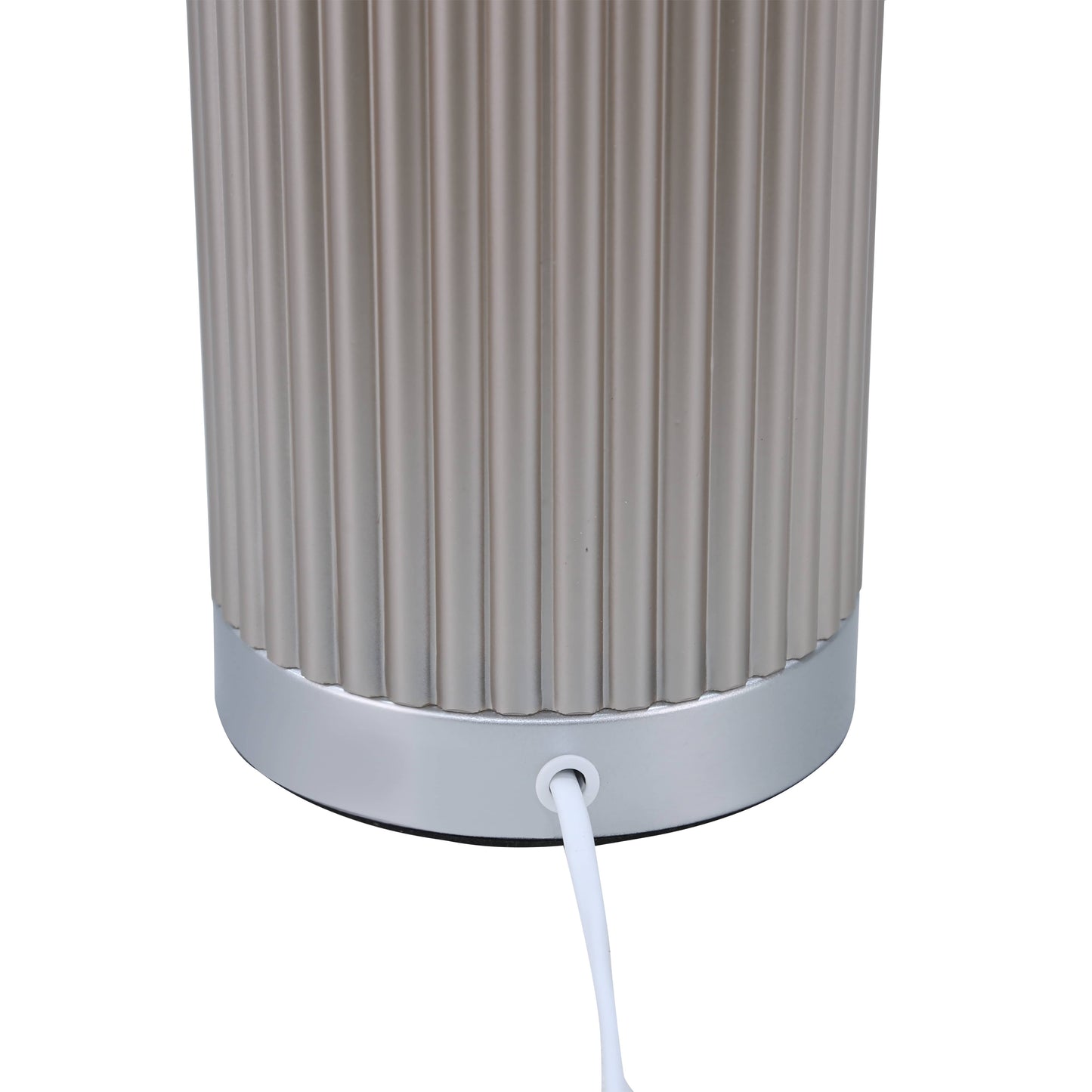 DS Light Taupe & Silver Glass Table Lamp