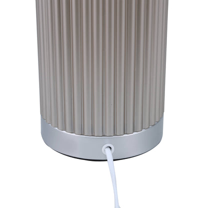 DS Light Taupe & Silver Glass Table Lamp