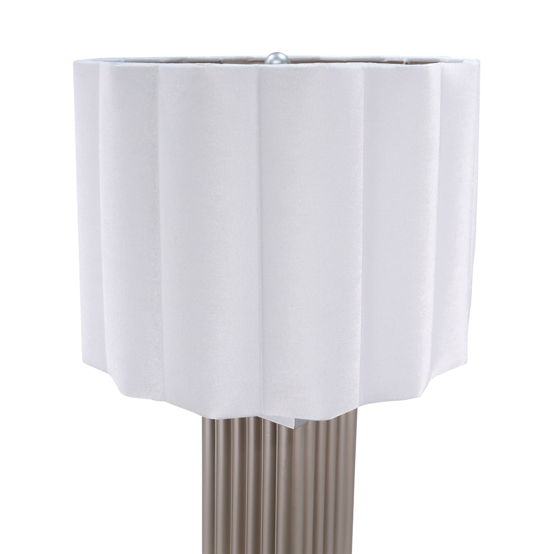 Lights  -  DS Cream Square Glass Table Lamp  -  60485988
