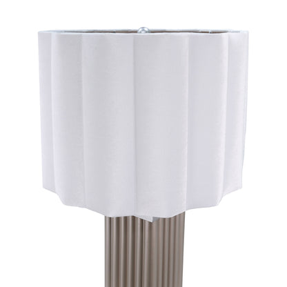 Lights  -  DS Cream Square Glass Table Lamp  -  60485988