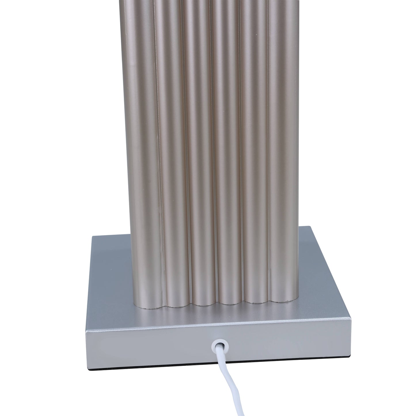 Lights  -  DS Cream Square Glass Table Lamp  -  60485988