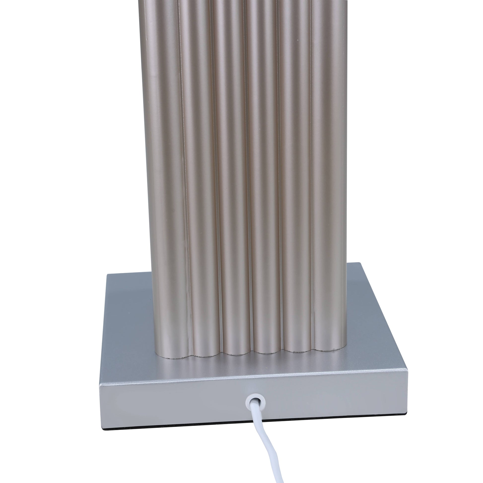 Lights  -  DS Cream Square Glass Table Lamp  -  60485988