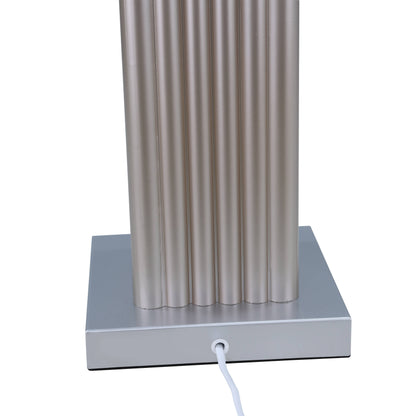 Lights  -  DS Cream Square Glass Table Lamp  -  60485988