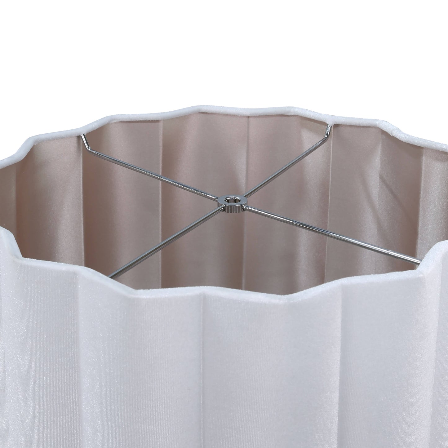 Lights  -  DS Cream Square Glass Table Lamp  -  60485988