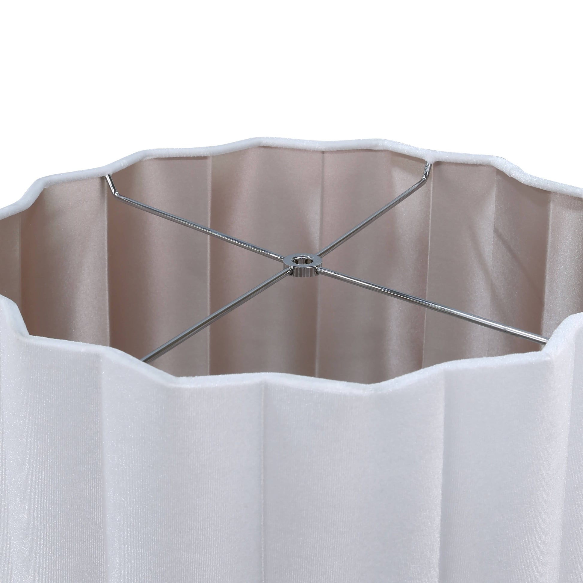 Lights  -  DS Cream Square Glass Table Lamp  -  60485988