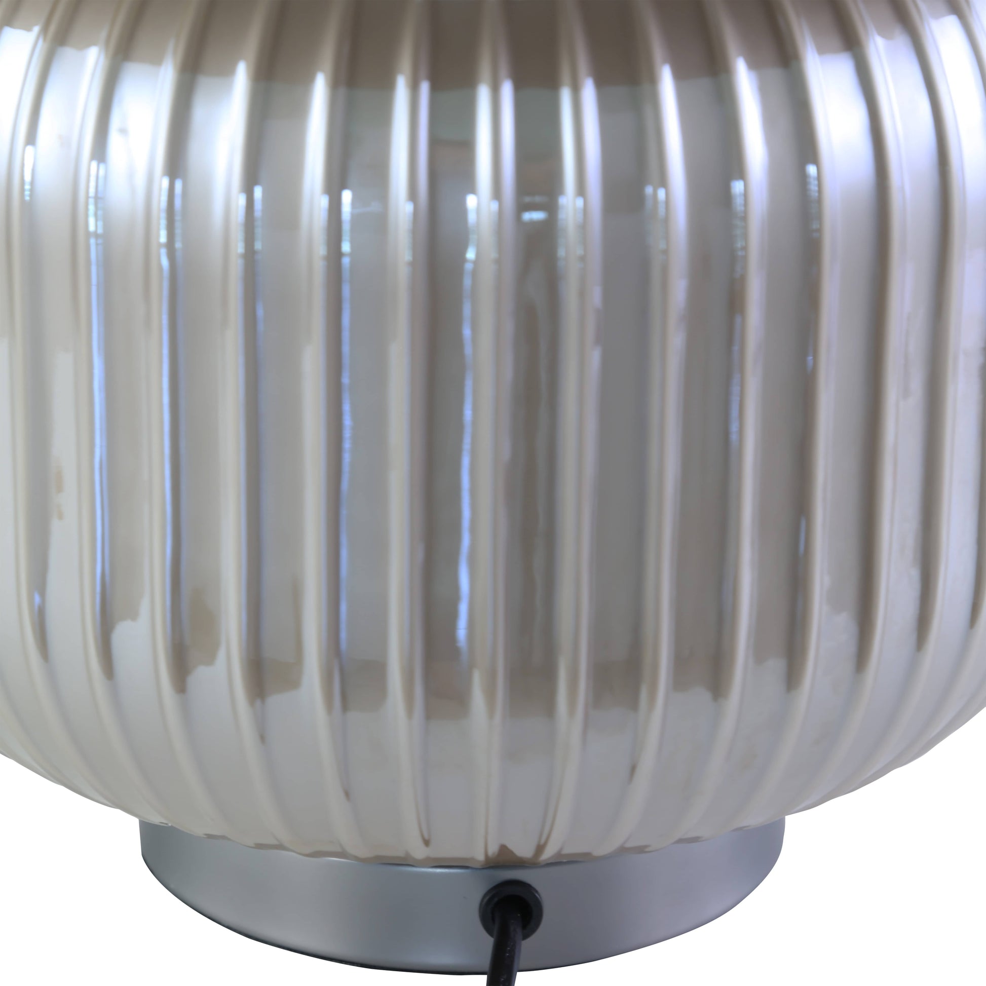 Lights  -  DS Pearl & Taupe Glass Table Lamp  -  60484442