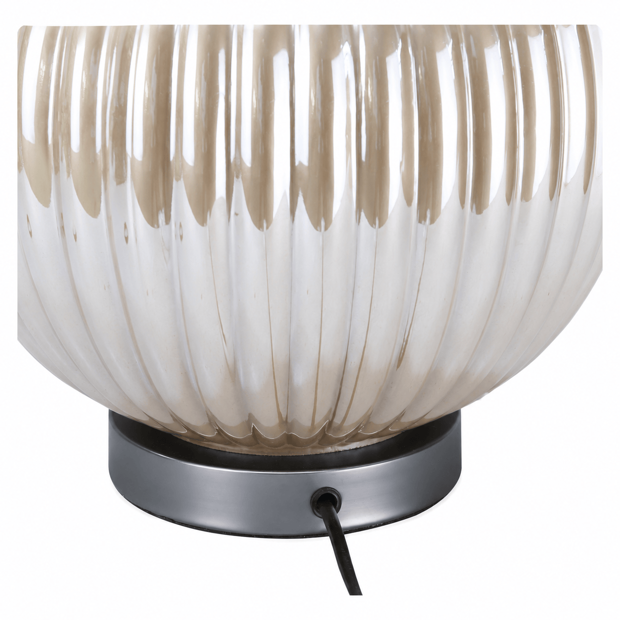 Lights  -  DS Pearl & Taupe Glass Table Lamp  -  60484443