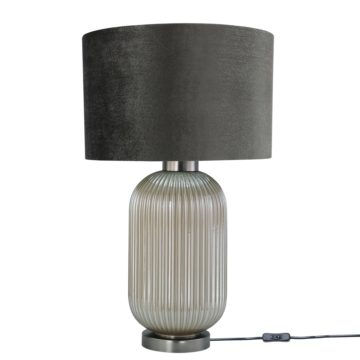 Lights  -  DS Pearl & Taupe Glass Table Lamp  -  60484441