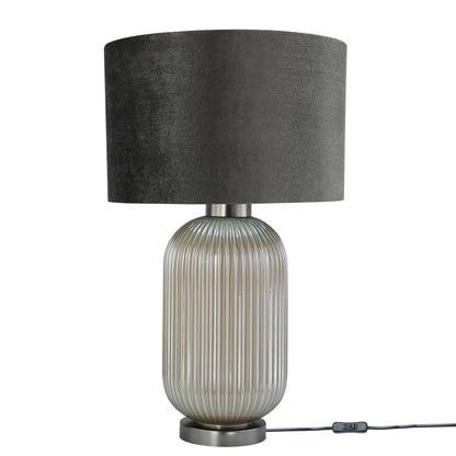 Lights  -  DS Pearl & Taupe Glass Table Lamp  -  60484441