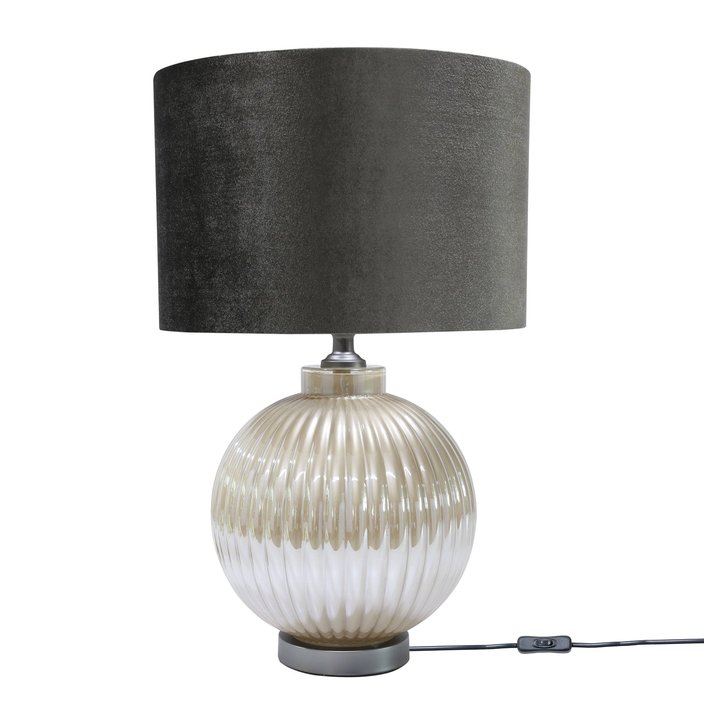 Lights  -  DS Pearl & Taupe Glass Table Lamp  -  60484443