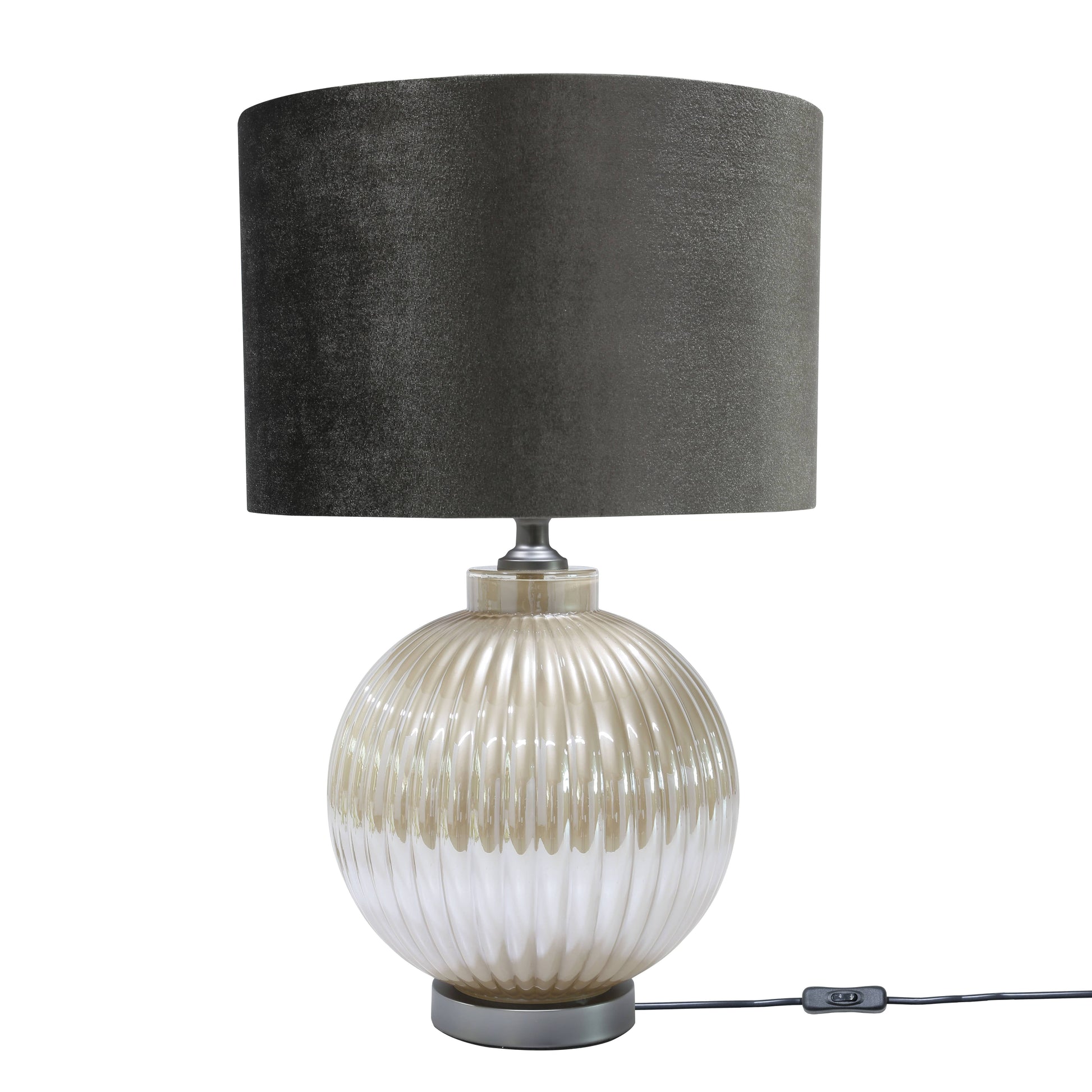 Lights  -  DS Pearl & Taupe Glass Table Lamp  -  60484443