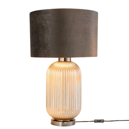 Lights  -  DS Pearl & Taupe Glass Table Lamp  -  60484441