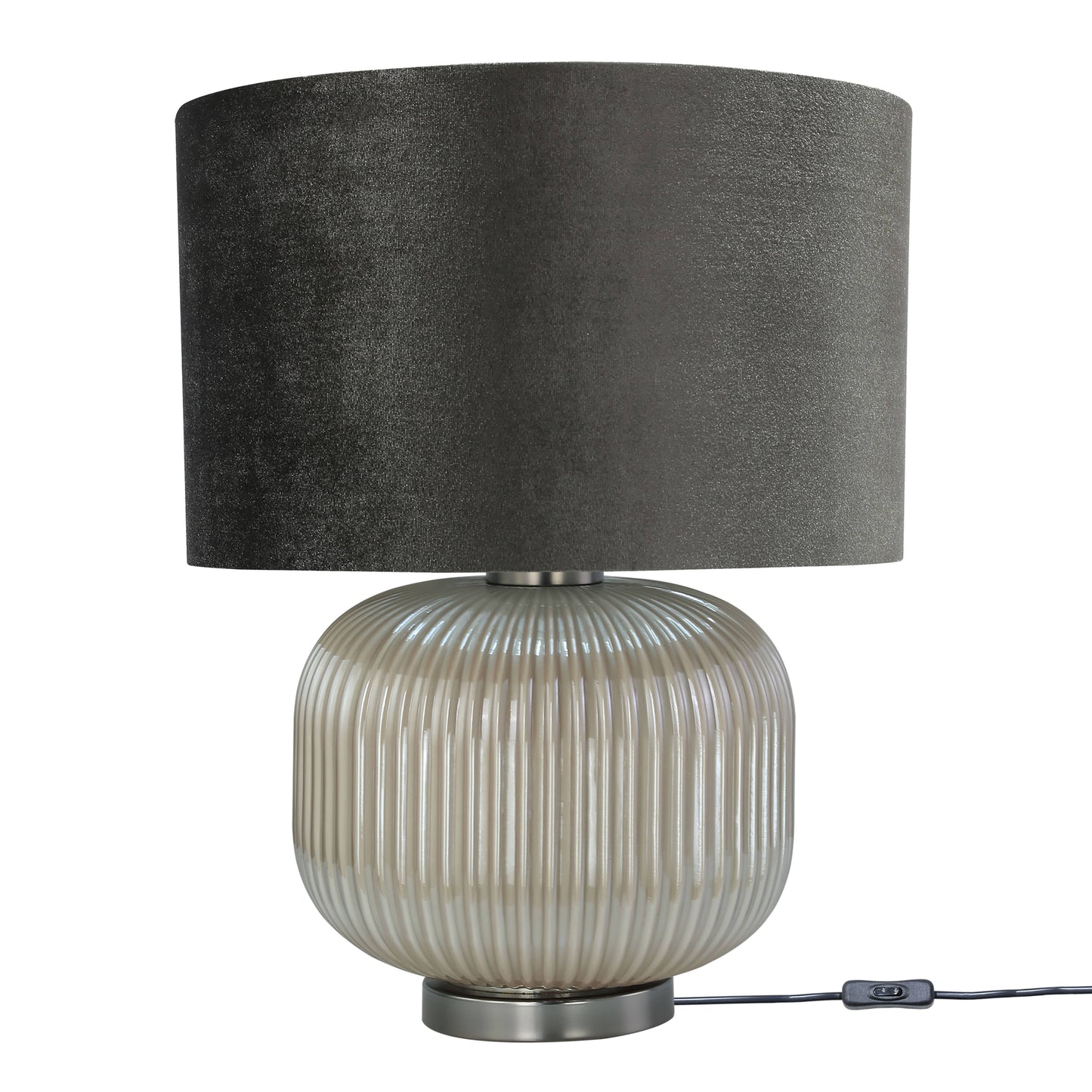 Lights  -  DS Pearl & Taupe Glass Table Lamp  -  60484442