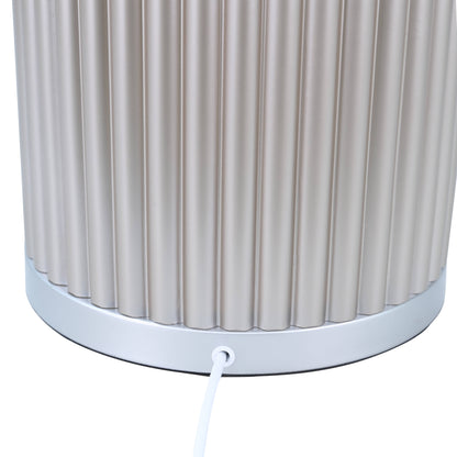 Lights  -  DS Silver & Light Taupe Glass Table Lamp  -  60485983