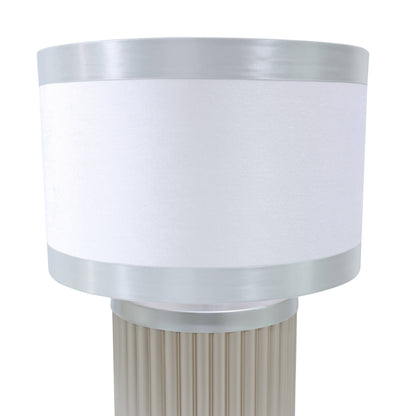 Lights  -  DS Silver & Light Taupe Glass Table Lamp  -  60485983
