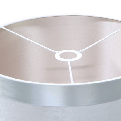 Lights  -  DS Silver & Light Taupe Glass Table Lamp  -  60485983
