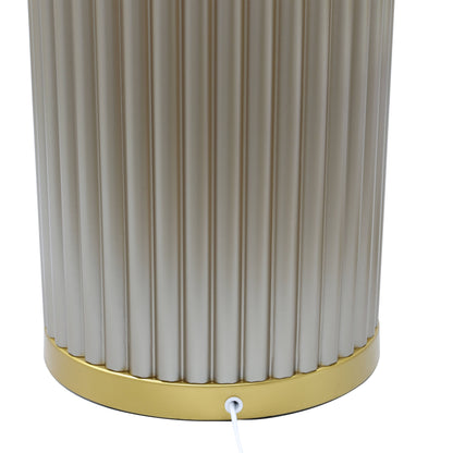 Lights  -  DS Taupe & Gold Glass Table Lamp  -  60485979