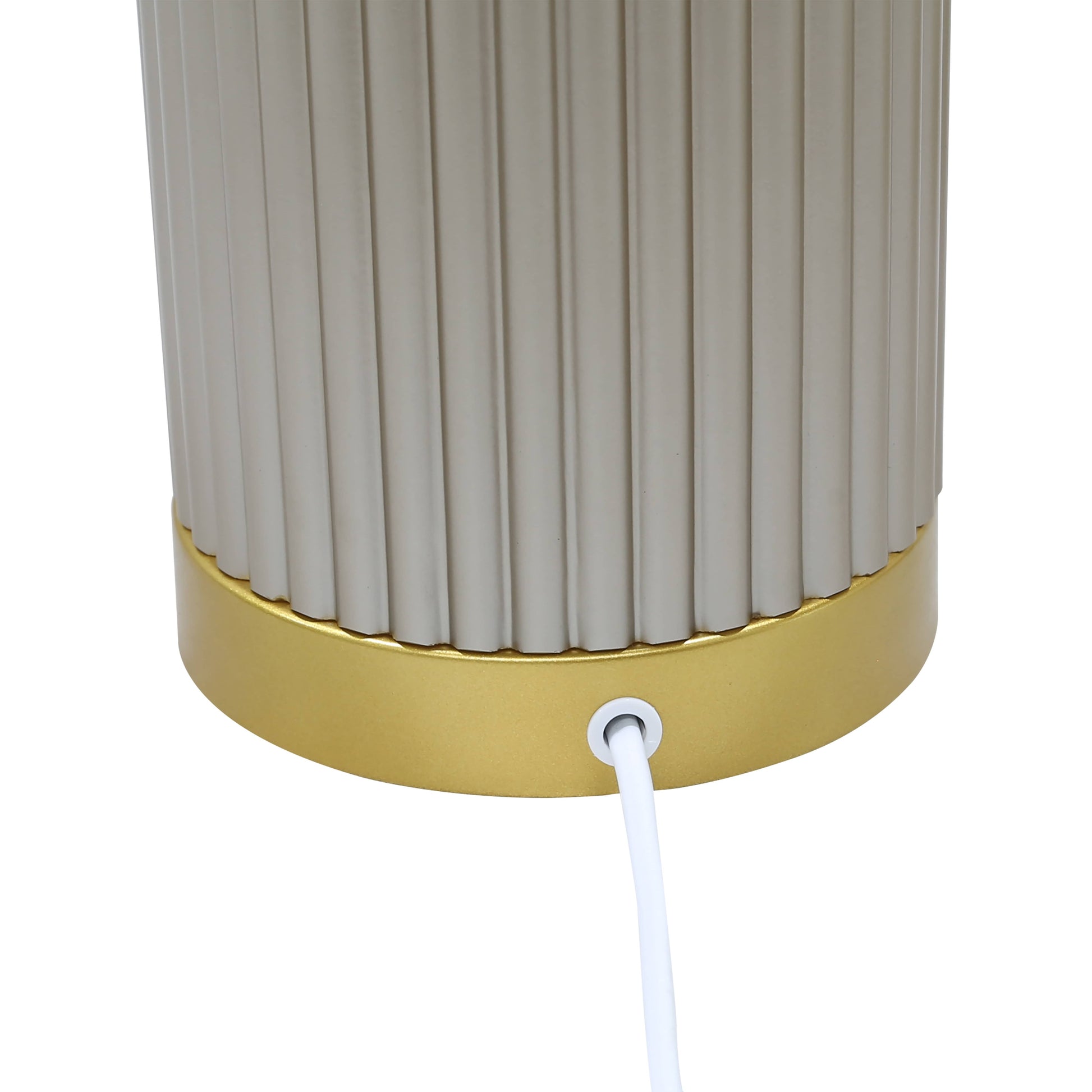 Lights  -  DS Taupe & Gold Glass Table Lamp  -  60485974