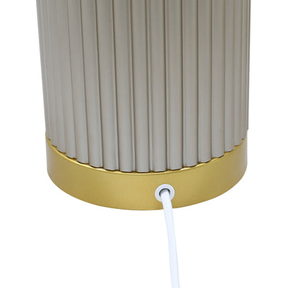 Lights  -  DS Taupe & Gold Glass Table Lamp  -  60485974
