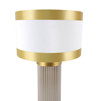 Lights  -  DS Taupe & Gold Glass Table Lamp  -  60485974