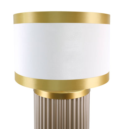 Lights  -  DS Taupe & Gold Glass Table Lamp  -  60485979