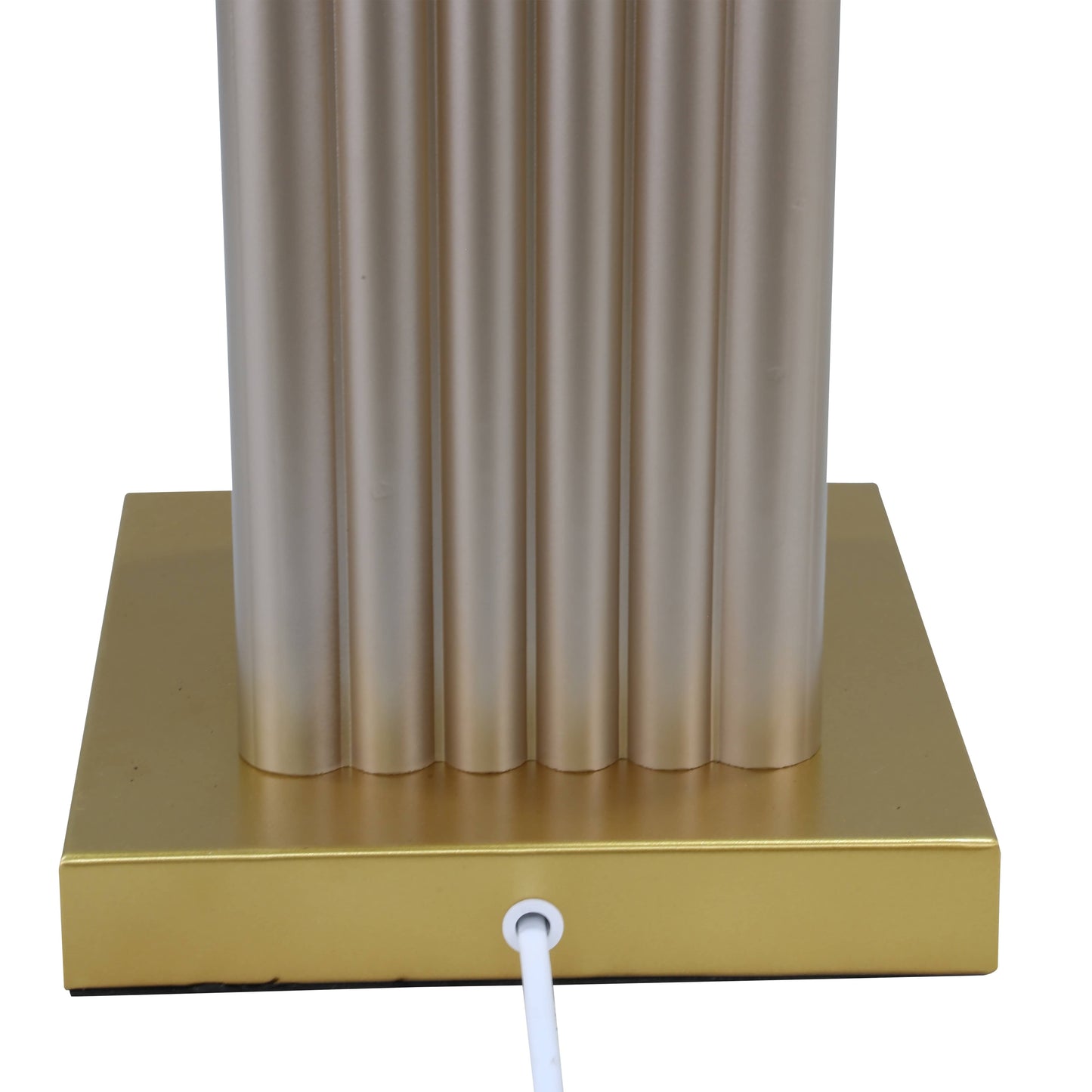 DS Taupe Square Glass Table Lamp