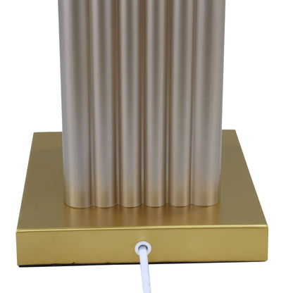 DS Taupe Square Glass Table Lamp