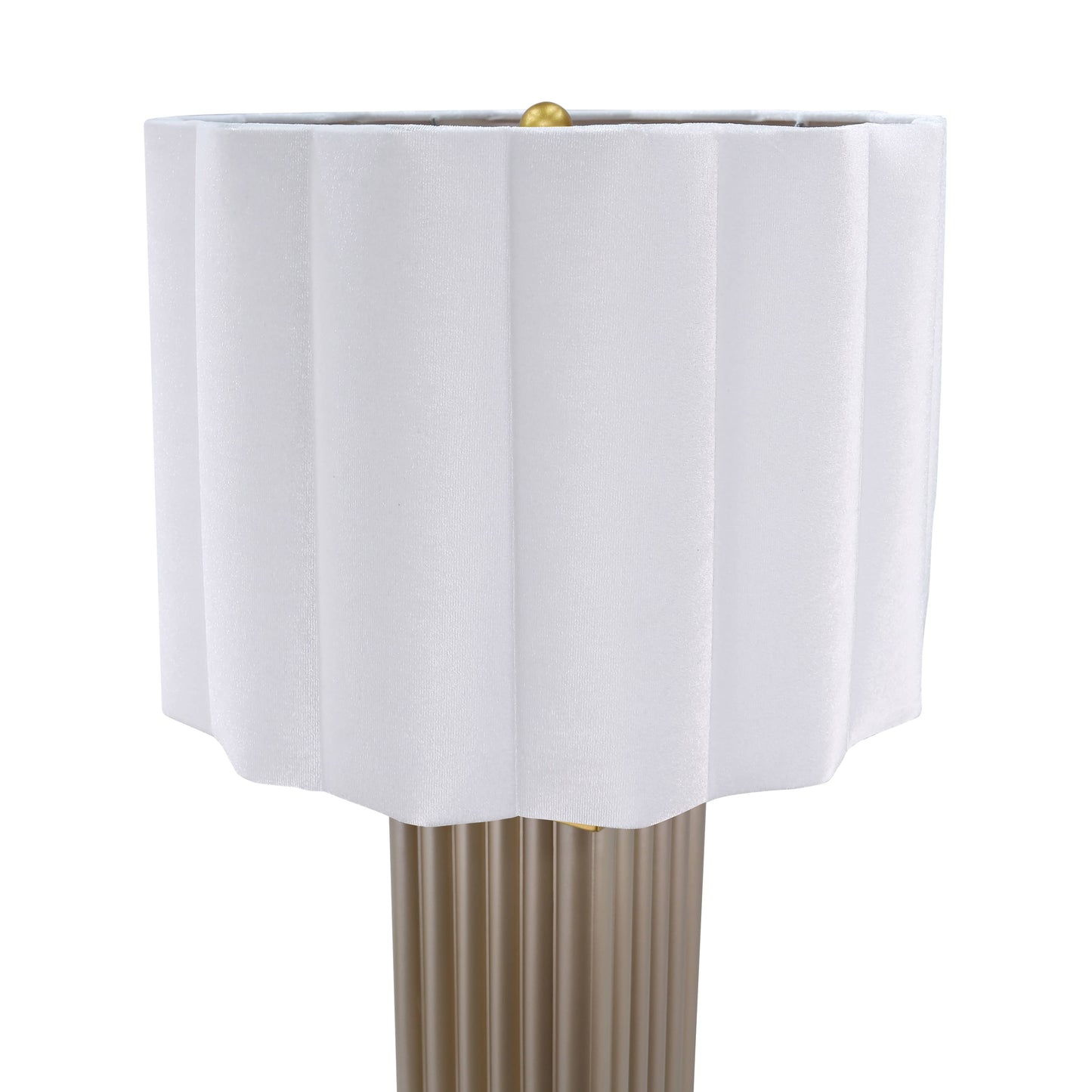 DS Taupe Square Glass Table Lamp