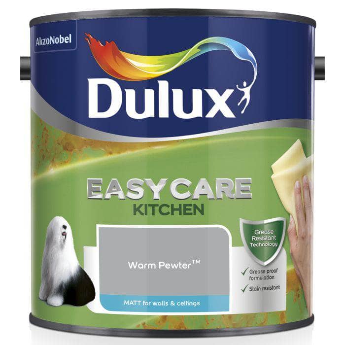 Paint  -  Dulux Easycare Kitchen 2.5L Matt Emulsion - Warm Pewter  -  50141735