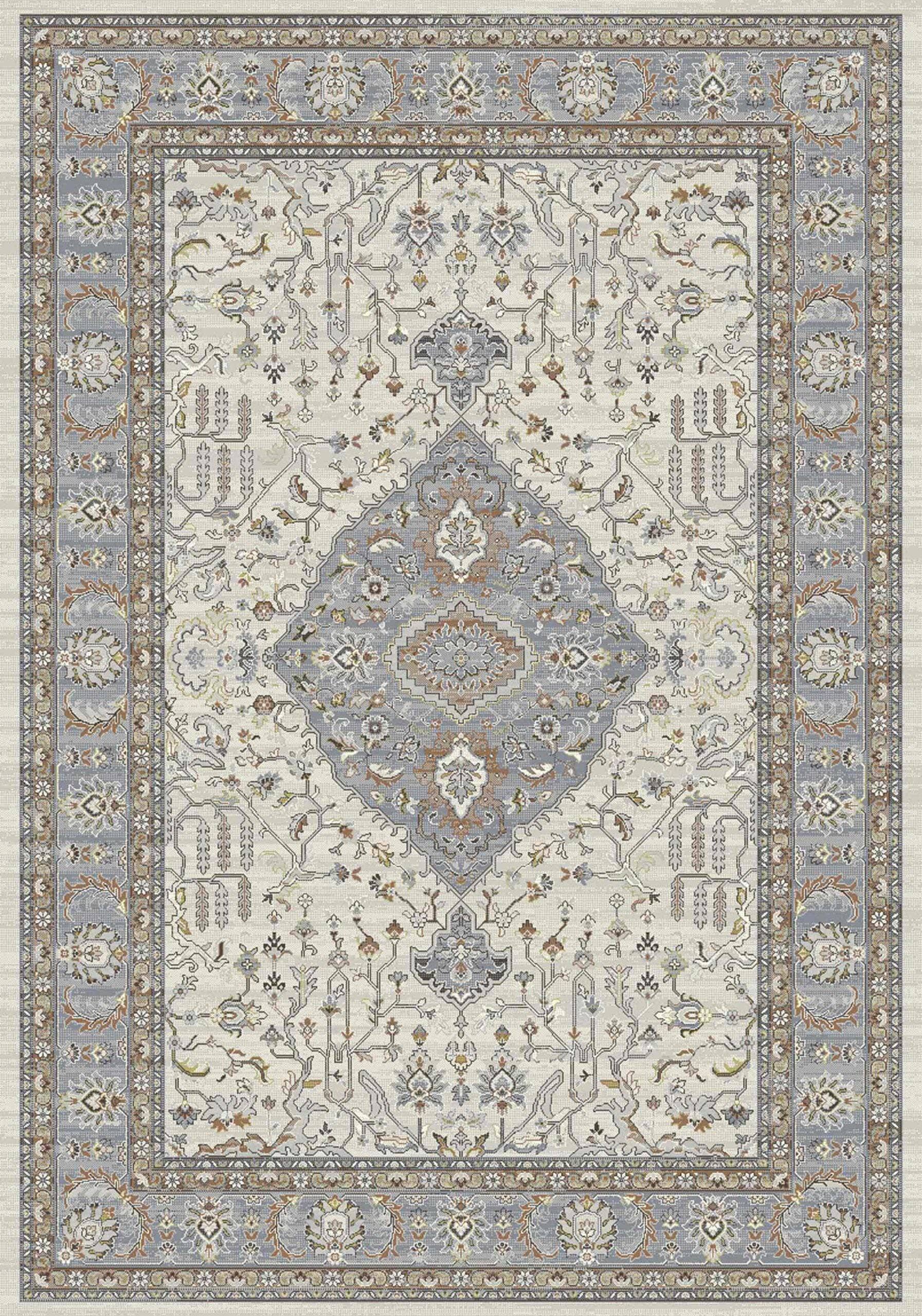 Rugs  -  Da Vinci Cream & Blue Rug - Multiple Sizes  - 600040135