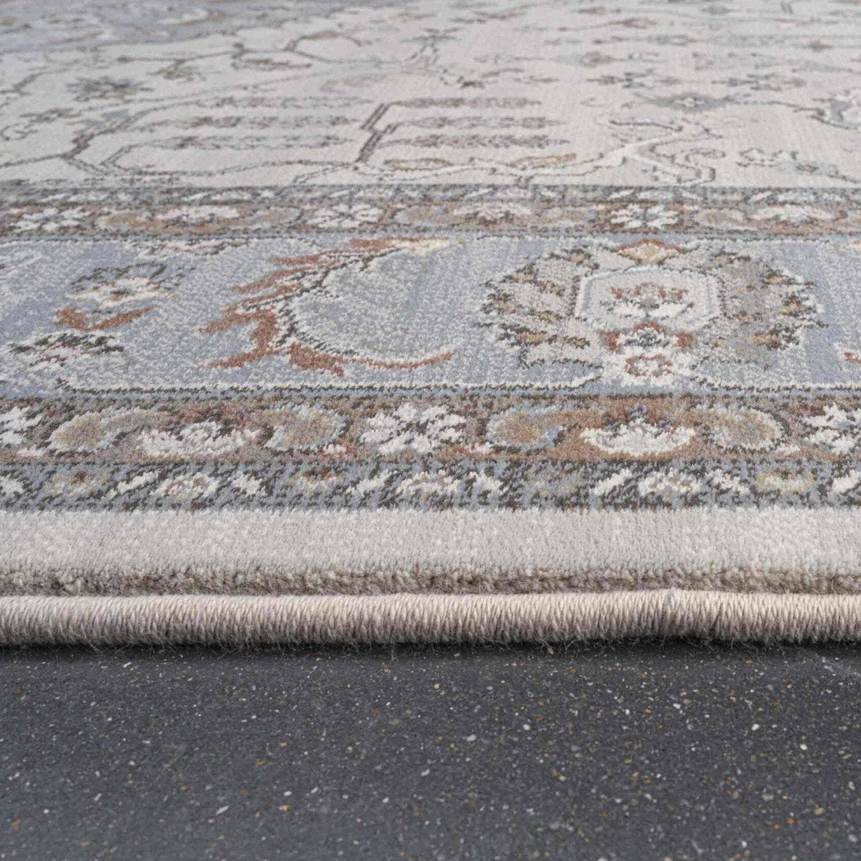 Rugs  -  Da Vinci Cream & Blue Rug - Multiple Sizes  - 600040131