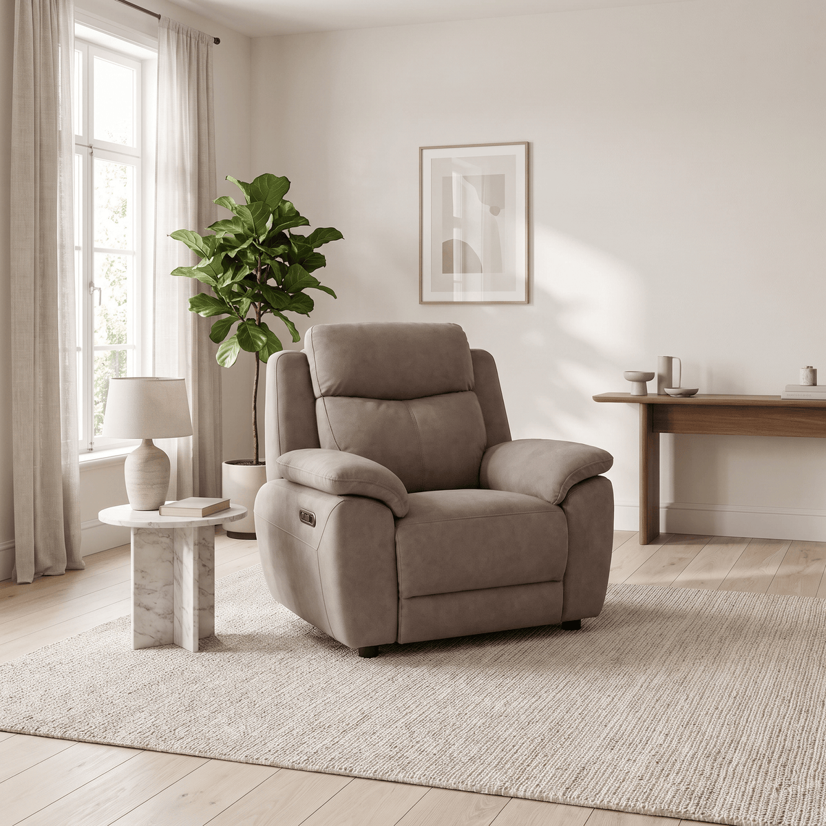 Furniture  -  Dallas Recliner Armchair - Mocha  -  60486981