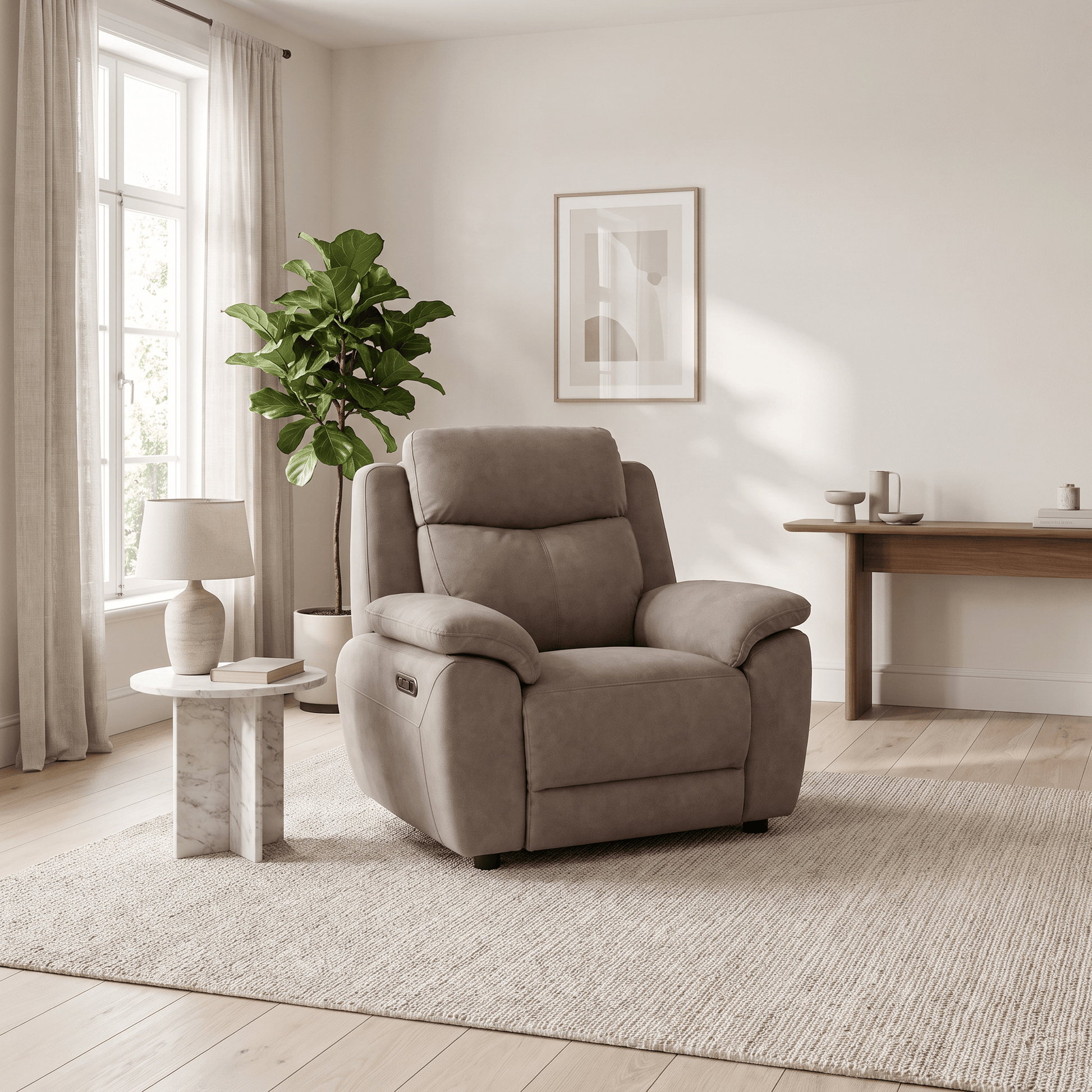 Furniture  -  Dallas Recliner Armchair - Mocha  -  60486981