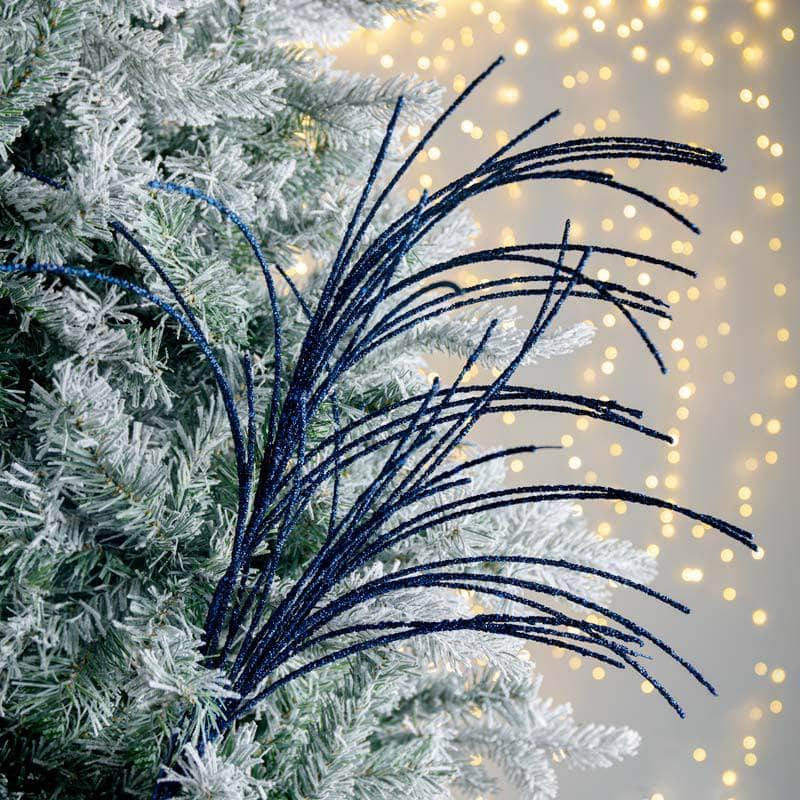 Christmas  -  Dark Blue Glitter Spray - 70cm  -  60003941