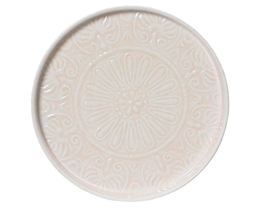 Gardening  -  Deco Embossed Iron Plate - Cream  -  60009646